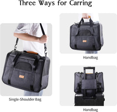 Travel in Style: Airline Approved Portable Cat Carrier with Comfort Features for Cats & Small Dogs