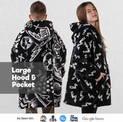 Cozy Football Blanket Hoodie for Men & Kids - Perfect Gift for Boys and Girls!