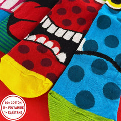 Stress Heads Gift Box: 6 Fun Monster-Themed Odd Socks for Men - Perfect for Birthdays, Father's Day & Christmas!