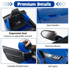 12V Kids Ride on Car Electric Licensed Ford Mustang Shelby GT500 for Kids Aged 3-8