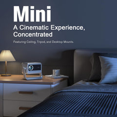 【Officially-Licensed APP & Auto Focus & Keystone】Mini Smart 4K Projector,  1000 ANSI Full HD 1080P Wifi 6 Bluetooth Portable Projector, Movie Projectors for Bedroom/Outdoor/Phone