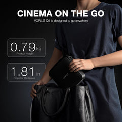 【Officially-Licensed APP & Thinnest Design】Smart Mini Projector 4K with Auto Focus & Keystone,  1000 ANSI Native 1080P Wifi 6 Bluetooth Portable Projector, Movie Projectors for Bedroom/Outdoor