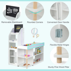 Kids Supermarket Shopping Set with Shopping Cart and Cash Register