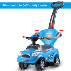 Kids 3 in 1 Ride on Car with Push Handle