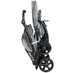 Double Pushchair with Adjustable Backrest and Sunshade