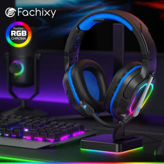 FC200 Gaming Headset for PS4, PS5, Xbox, Switch, PC, Computer Headset with Microphone, 3.5Mm Gaming Headphones with RGB Light