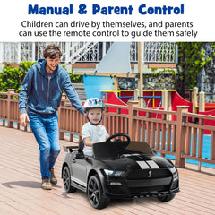 12V Kids Ride on Car Electric Licensed Ford Mustang Shelby GT500 for Kids Aged 3-8