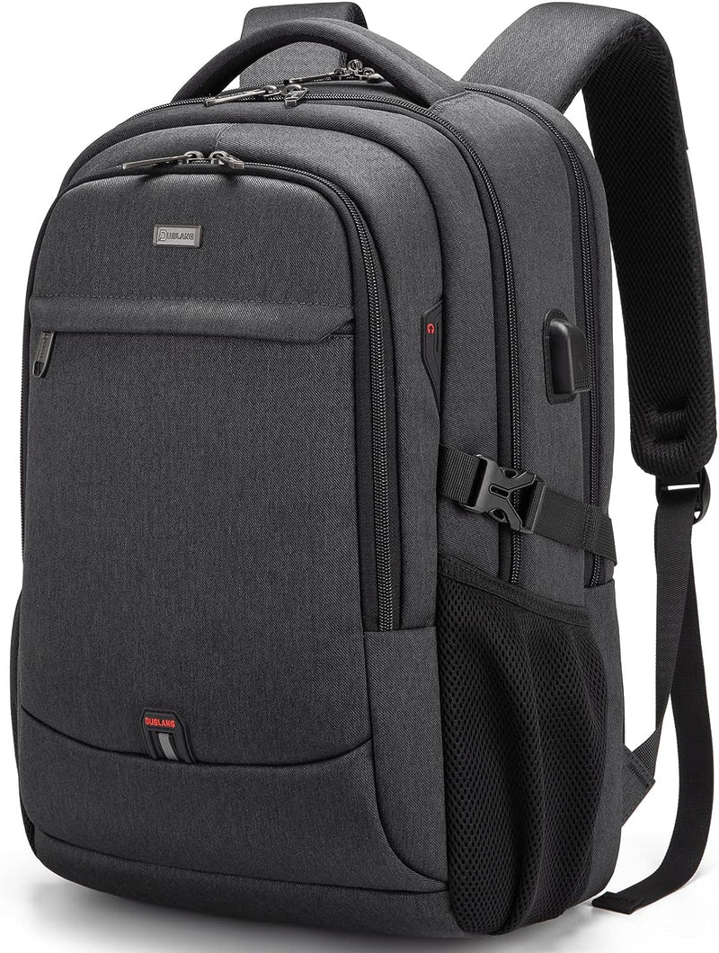 Travel Laptop Backpack, Work Bag Laptop Bag with USB Charging Port, anti Theft Business Backpack, College School Rucksack for Men and Women, Fits 17 Inch, Black