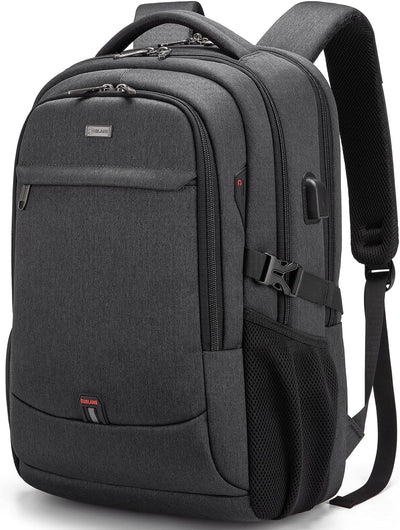 17 Inch Laptop Backpack for Travel Water Resistant College Backpack for Men/Women Laptop Bag with USB Charging Port,Black