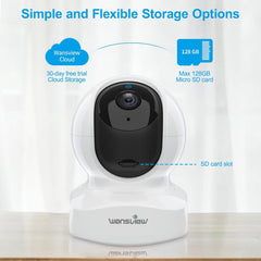 Security Indoor Pet Camera, 2K Dog Camera with APP, Wifi CCTV Camera House Security for Baby Monitor, Real-Time Alert 2-Way Audio Night Vision Pan/Tilt, TF Card Storage, Works with Alexa Q5