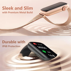 Slim Fitness Tracker - Monitor Blood Oxygen, Blood Pressure, Heart Rate & Sleep - Waterproof Activity Watch with Step Tracker & Pedometer for Men & Women