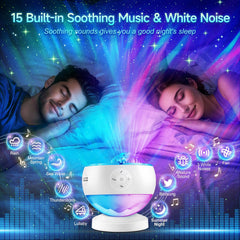 Galaxy Projector - Stunning Star & Moon Light Show with 16 Colors, Bluetooth & Remote Control, Perfect Christmas Gift for Kids & Adults