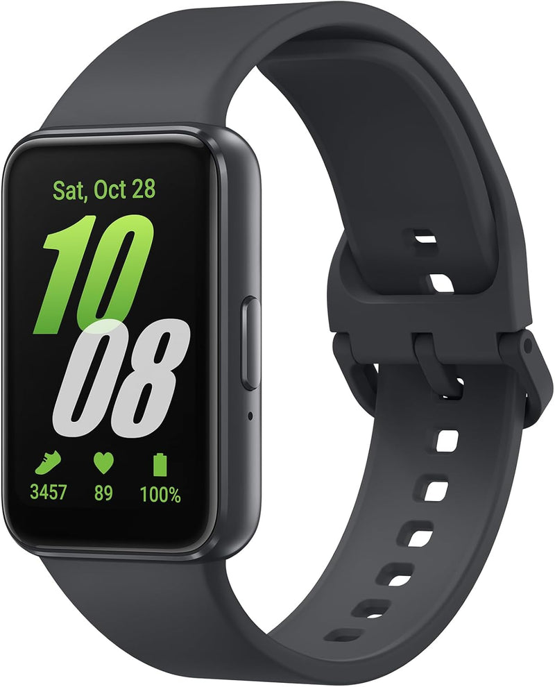 Galaxy Fit3 Smart Watch - Advanced Fitness Tracker & Health Monitor with 3-Year Extended Warranty (UK Version) - Sleek Black Design