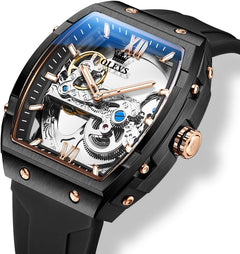 Watch for Men Automatic Mechanical Luxury Dress Tourbillon Stainless Steel Waterproof Wrist Watches Date