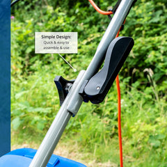 15'' / 38Cm 1600W Electric Lawnmower with Rear Roller with Mulching Feature 40 Litre Collection Bag and 5 Cutting Heights with 10M Power Cable