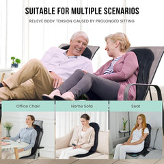 Heated Back Massager - 8 Vibration Nodes for Deep Tissue Relief, Perfect for Home & Office Use, Ideal Gift for Men & Women