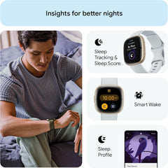 Google  Sense 2 Smartwatch - Advanced Health & Fitness Tracker with Built-In GPS, 6-Day Battery Life, Compatible with iOS & Android