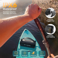60W Peak Portable Bluetooth Speaker - 30W RMS, IPX6 Waterproof, 24H Playtime, EQ, AUX, TF Card & USB Playback - Perfect for Home, Parties & Camping