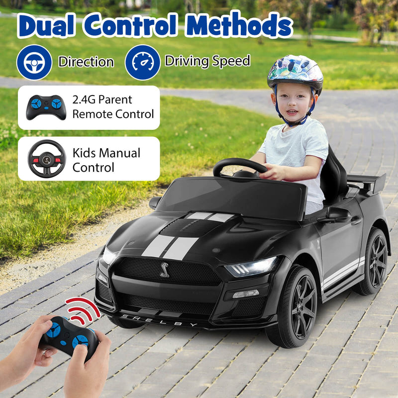 12V Kids Ride on Car Electric Licensed Ford Mustang Shelby GT500 for Kids Aged 3-8