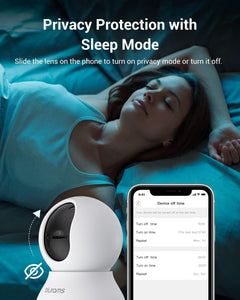 Pet Camera 2K, Indoor Cameras, Dog Camera, 360° Home Security Cameras, Color Night Vision, Motion Tracking, 2-Way Talk, Cloud&Sd, APP Control, Works with Alexa