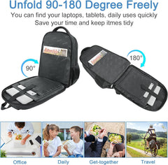17 Inch Laptop Backpack with Lunch Compartment, TSA Large Travel Rucksack for Men Women with Laptop Compartment, Water Resistant Work Bag with Padded Straps for School Backpack, Black