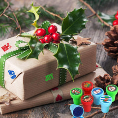 Christmas Stamps for Kids, 30Pcs Assorted Xmas Self-Inking Stampers for Kids Christmas Party Bag Fillers