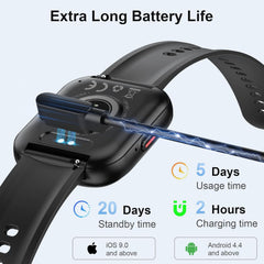 Stylish Smart Watch for All: Answer Calls, Track Fitness, Heart Rate & Sleep, 115+ Sport Modes, IP68 Waterproof for Android & iOS