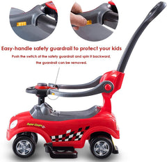 Kids 3 in 1 Ride on Car with Push Handle