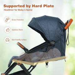 Folding Pushchair with Adjustable Backrest and Footrest
