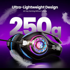 Gaming Headset for Ps5 Ps4 PC Xbox S/X Series Switch PC, Gaming Headphone with Noise Cancelling Microphone RGB Lighting