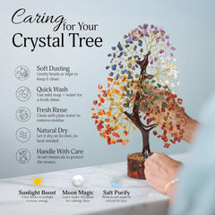 7 Chakra Tree of Life - Stunning Crystal & Gemstone Decor, Perfect Birthday Gift for Women, Elegant Living Room Accessory