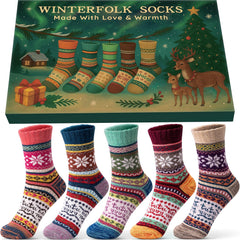 Cozy Christmas Socks for Women - Perfect Gifts for Mum, Grandma, Daughter, and Sister - Thermal Winter Stocking Fillers