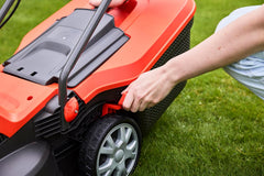 Speedi-Mo 360C Electric Wheeled Lawn Mower, 1500 W, Cutting Width 36 Cm, Orange/Black