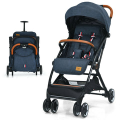 Folding Pushchair with Adjustable Backrest and Footrest