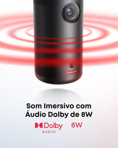 Capsule 3 1080P Mini Projector, Smart 200 Ansi-Lumen Portable Projector with Official Google TV, Built-In Netflix, Dolby Digital, 120-Inch Picture, Built-In Battery with 2.5 Hours of Playtime | 200 Ansi-Lumens, Built-In Netflix, Dolby Digital, 120-Inch Picture, Built-In Battery with 2.5 Hours of Playtime
