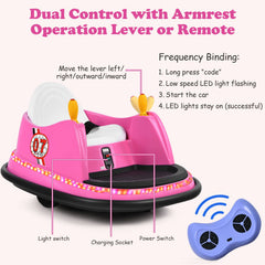 Kids Ride-On Bumper Car with Colorful Flashing Lights and Music