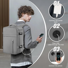 Cabin Bags 40×20×25 for Ryanair Underseat Carry-Ons Travel Backpack Hand Luggage Bag Cabin Size 20L Flight Rucksack Casual Daypack School Office Backpack Fit 14 Inch Laptop-Grey