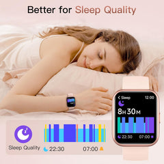 Stylish Smart Watch for Women - Make/Answer Calls, Alexa Built-In, 1.8" HD Fitness Tracker with Heart Rate, SpO2, Sleep Monitor, 120 Sports Modes, 3ATM Waterproof, Compatible with iPhone & Android