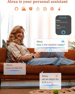 Smart Watch, Alexa Built-In, Answer/Make Calls 44Mm Smartwatch Women Men, 1.83'' Sports Watch IP68 Waterproof, Heart Rate Spo2 Sleep Stress Monitor, Step Counter Watch for Android & Ios Phone