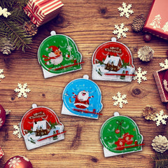 - 50 Mini Christmas Pinball Toy Games, 6Cm - Assorted Festive Designs for Kids, Christmas Crackers, Stocking Party Gift Bag Fillers and Favours