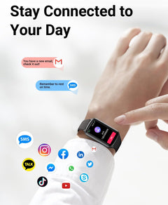 Health Fitness Tracker with 24/7 Heart Rate, Blood Oxygen, Blood Pressure, Sleep Tracker, Step Counter, 5ATM Waterproof Activity Trackers and Smart Watches for Women Men Kids (S & L Bands Included)
