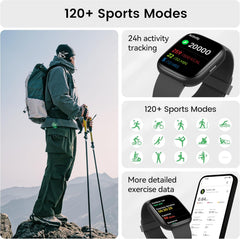 Revolutionary Smart Watch with Alexa, 1.83" HD Display, Bluetooth Calling, Heart Rate & Sleep Monitor, 110+ Sports Modes, IP68 Waterproof Fitness Tracker for Android & iOS