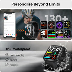 Revolutionary Smart Watch with Alexa, 1.83" HD Display, Bluetooth Calling, Heart Rate & Sleep Monitor, 110+ Sports Modes, IP68 Waterproof Fitness Tracker for Android & iOS