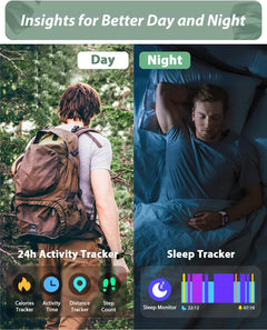 All-in-One Smart Watch for Men & Women - HD Fitness Tracker with Alexa, Heart Rate Monitor, 120 Sports Modes, Waterproof & Call Function for iPhone & Android