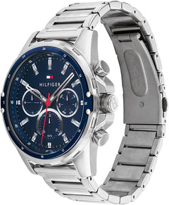 Analogue Multifunction Quartz Watch for Men with Stainless Steel Bracelet or Silicone Strap