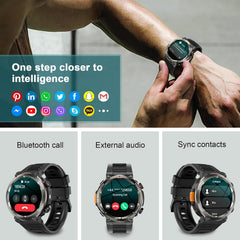 Military Smart Watch for Men Answer/Make Call,1.45" HD Fitness Watch with Flashlight,Compass,Heart Rate Spo2 Sleep, Smartwatch for Ios Android,120+ Sports,960Mah Battery,Ip68 Waterproof Step Counter