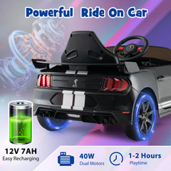 12V Kids Ride on Car Electric Licensed Ford Mustang Shelby GT500 for Kids Aged 3-8