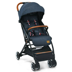 Folding Pushchair with Adjustable Backrest and Footrest