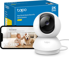 C210 2K 3MP Pan/Tilt Indoor House Security Camera, Wifi Camera, No Monthly Fee, AI Detection, Baby Camera Monitor, Pet Camera, Dog Camera, 360° View, Night Vision, Works with Alexa & Google