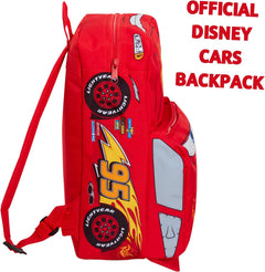 Cars 3D Backpack Kids Lightning Mcqueen School Nursery Lunch Bag Rucksack Red 95
